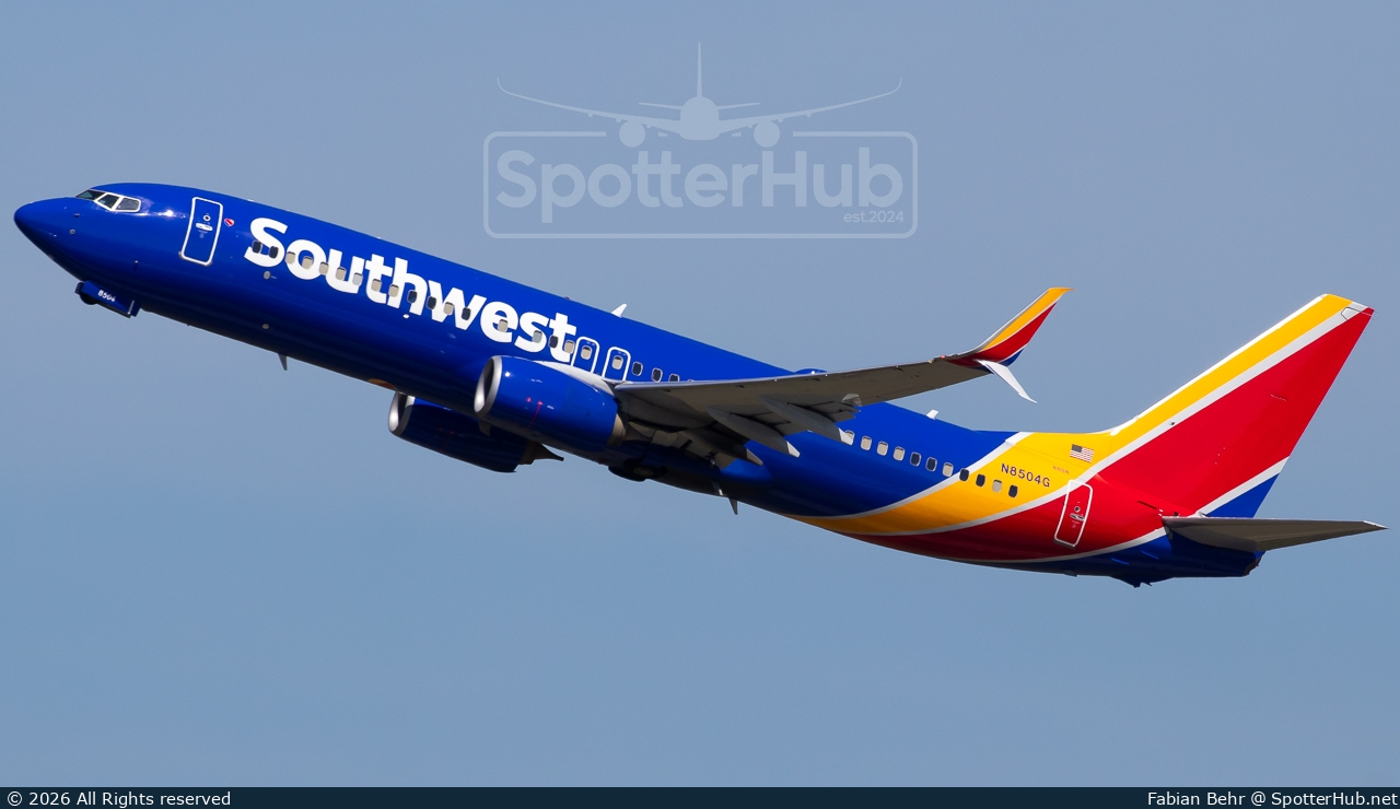 Photo of N8504G - Boeing 737-8H4 operated by Southwest Airlines