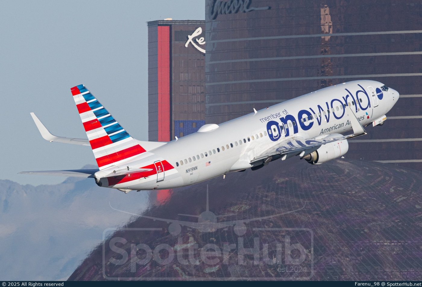 Photo of N919NN - Boeing 737-823 operated by American Airlines