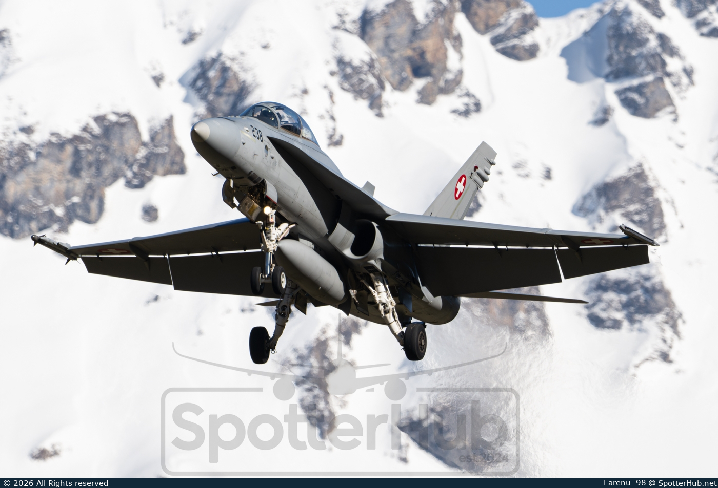 Photo of J-5238 - McDonnell Douglas F/A-18D Hornet operated by Swiss Air Force