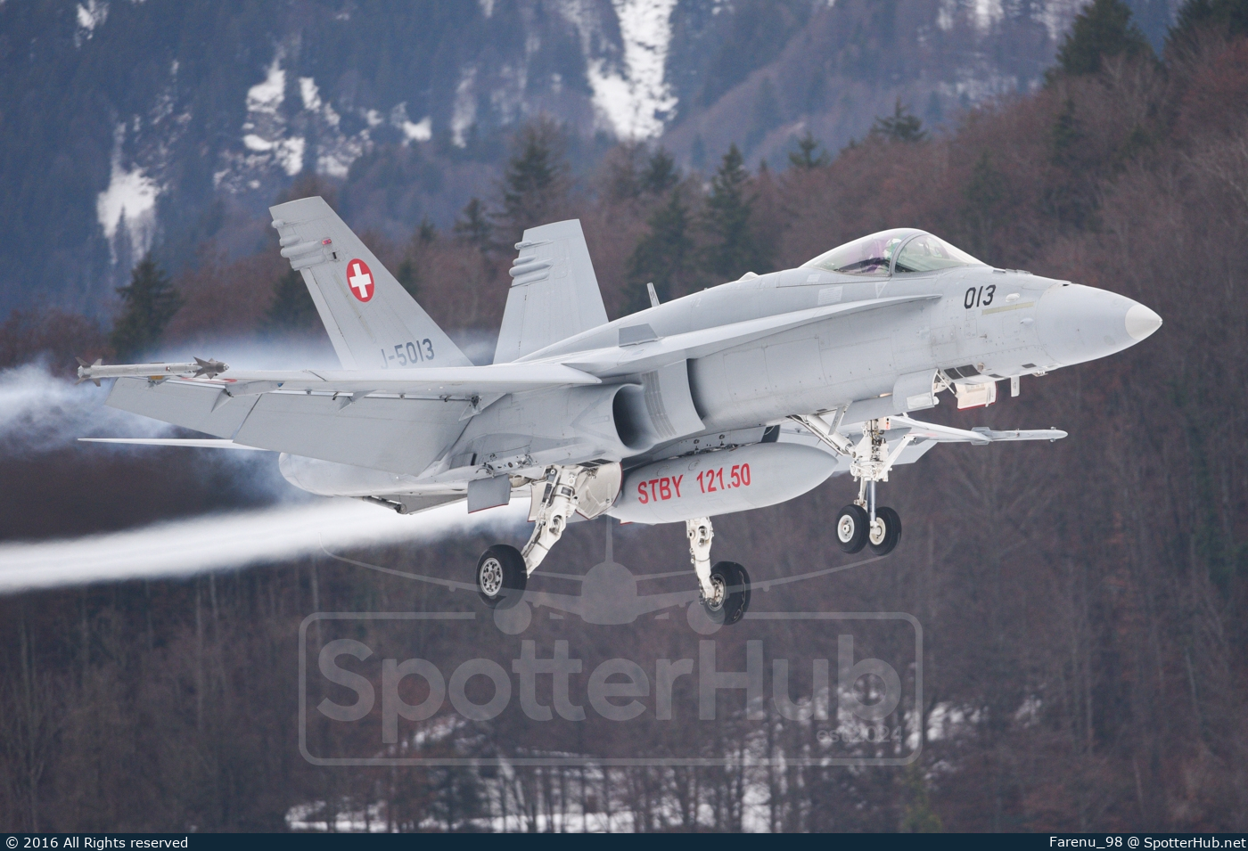 Photo of J-5013 - McDonnell Douglas F/A-18C Hornet operated by Swiss Air Force
