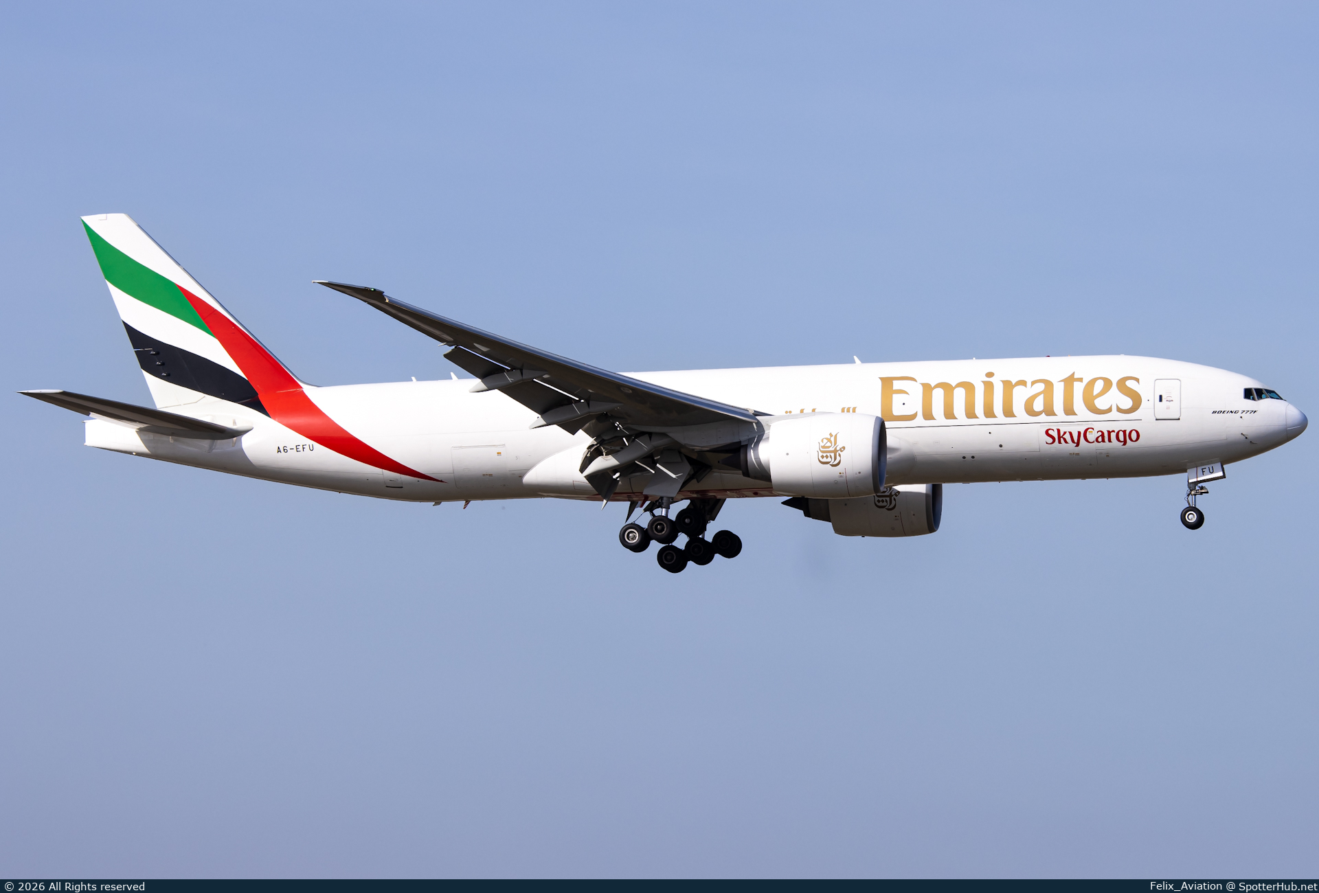 Photo of A6-EFU - Boeing 777-F operated by Emirates SkyCargo