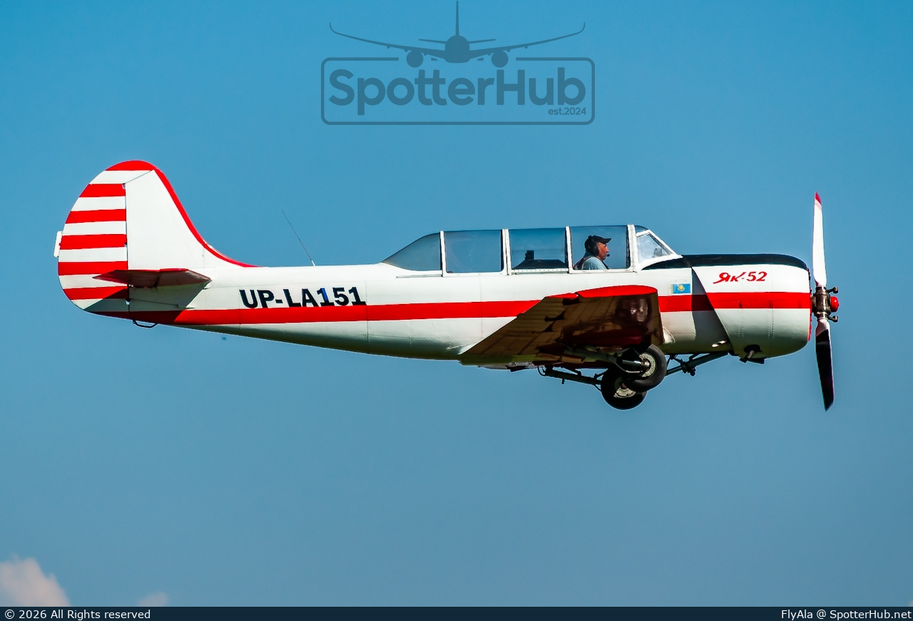Photo of UP-LA151 - Yakovlev Yak-52 operated by Private