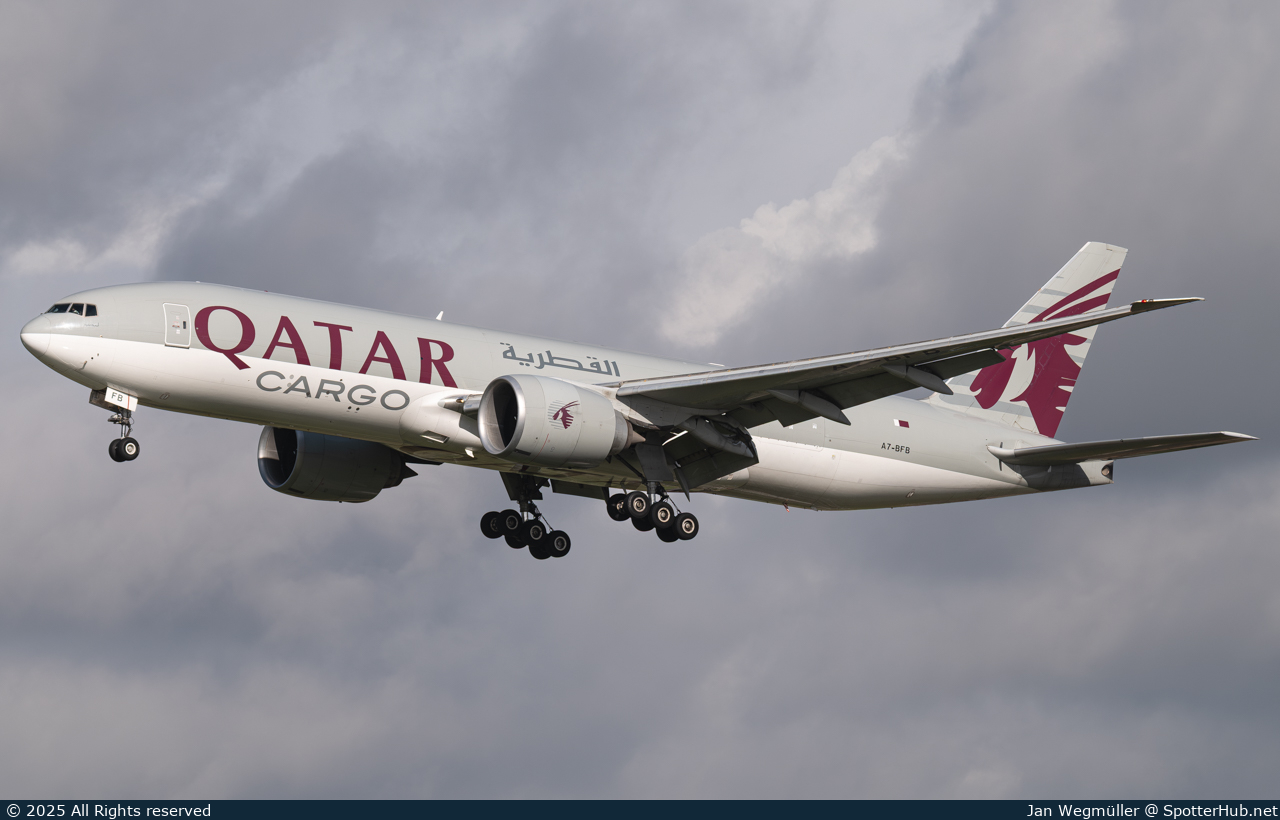 Photo of A7-BFB - Boeing 777-FDZ operated by Qatar Airways Cargo