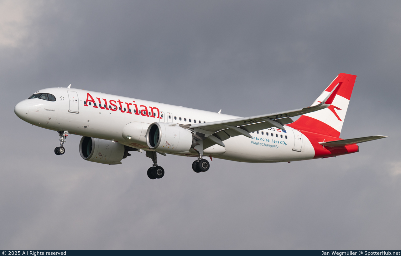 Photo of OE-LZO - Airbus A320-271N operated by Austrian Airlines