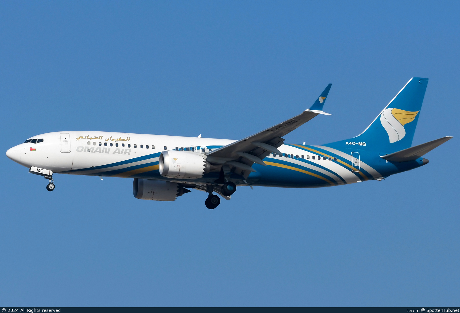 Photo of A4O-MG - Boeing 737 MAX 8 operated by Oman Air