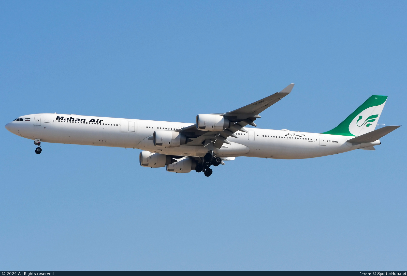 Photo of EP-MMU - Airbus A340-642 operated by Mahan Air