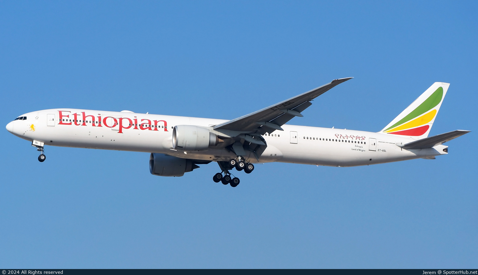 Photo of ET-ASL - Boeing 777-360(ER) operated by Ethiopian Airlines