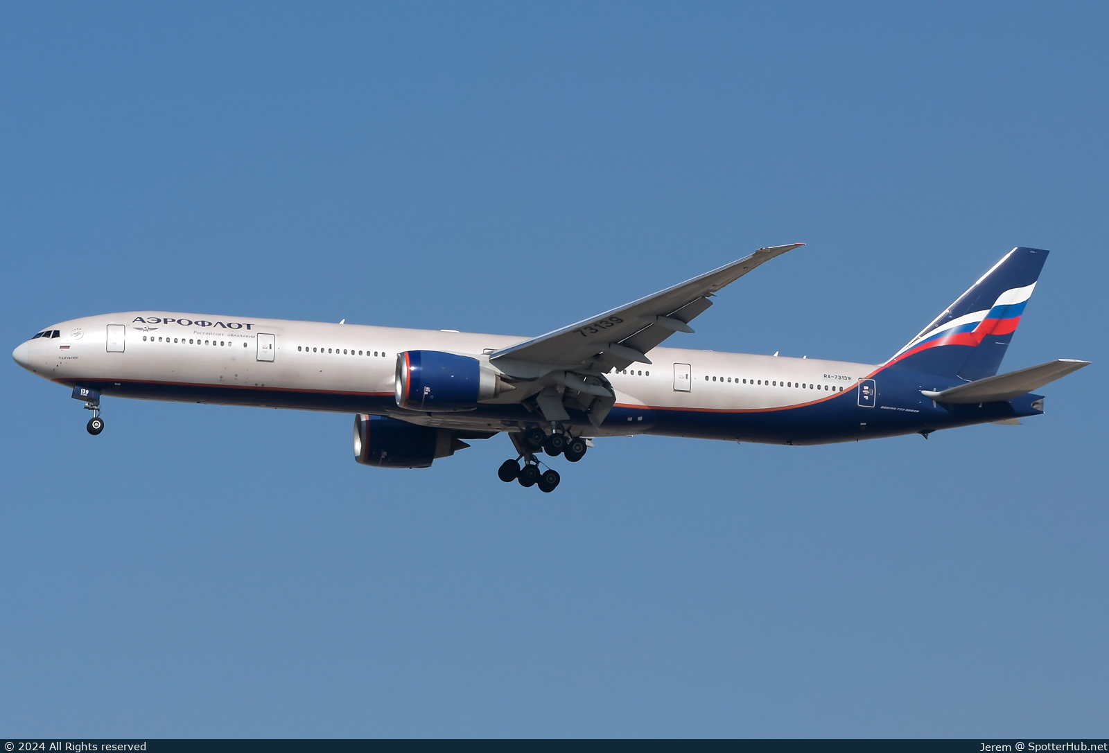 Photo of RA-73139 - Boeing 777-3M0(ER) operated by Aeroflot