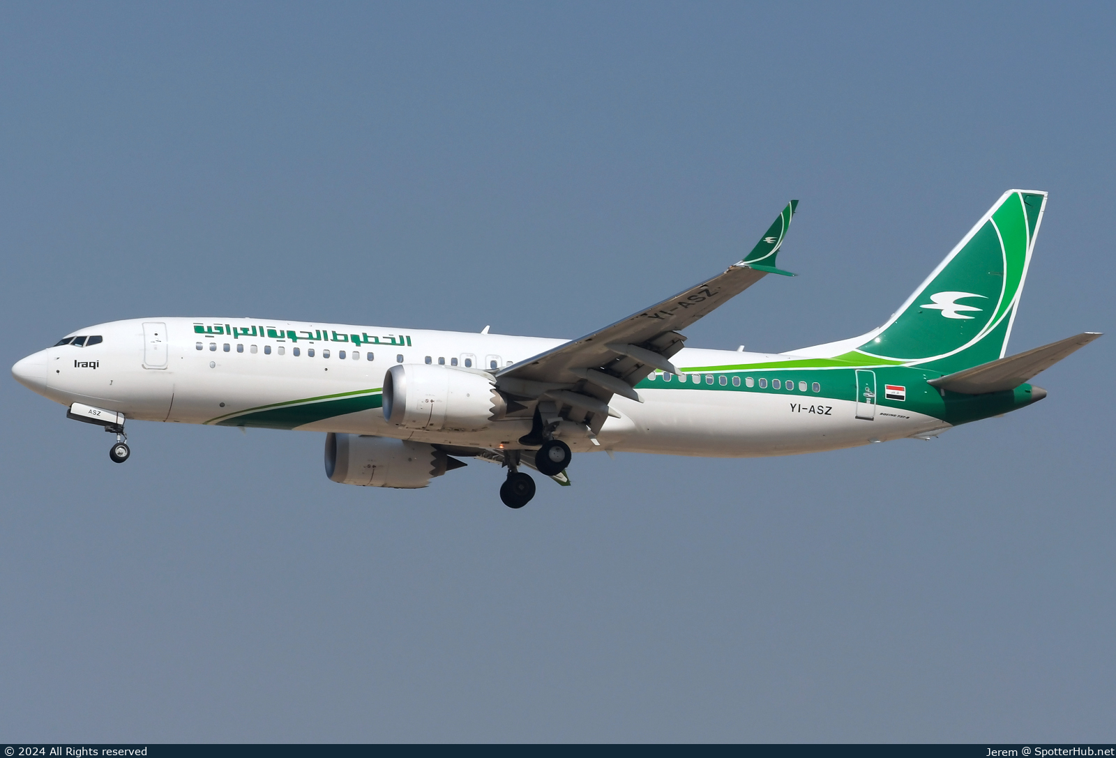 Photo of YI-ASZ - Boeing 737 MAX 8 operated by Iraqi Airways