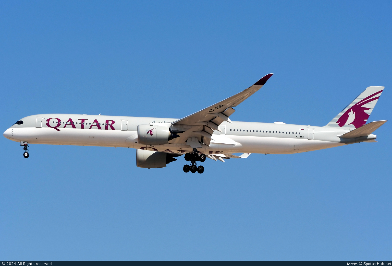 Photo of A7-ANR - Airbus A350-1041 operated by Qatar Airways