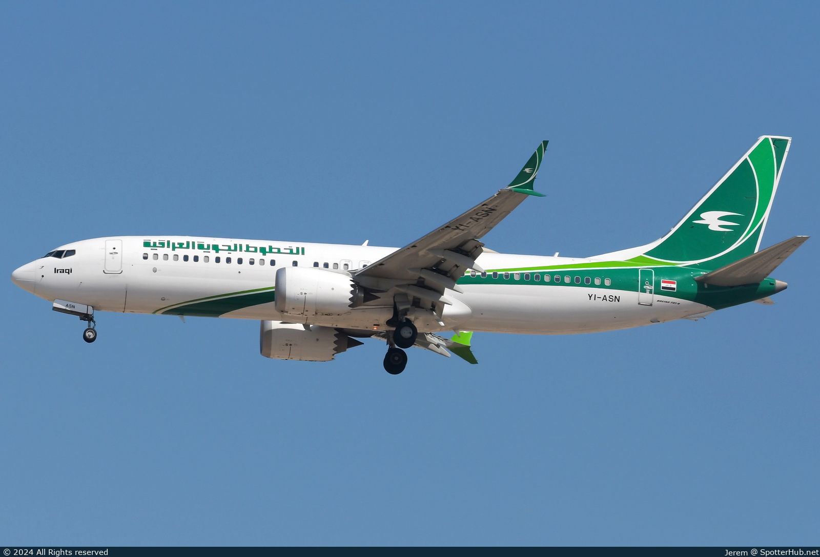 Photo of YI-ASN - Boeing 737 MAX 8 operated by Iraqi Airways