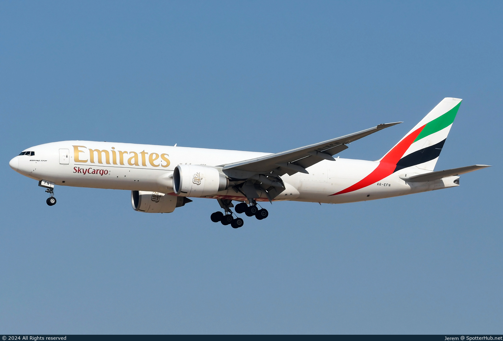 Photo of A6-EFN - Boeing 777-F1H operated by Emirates SkyCargo
