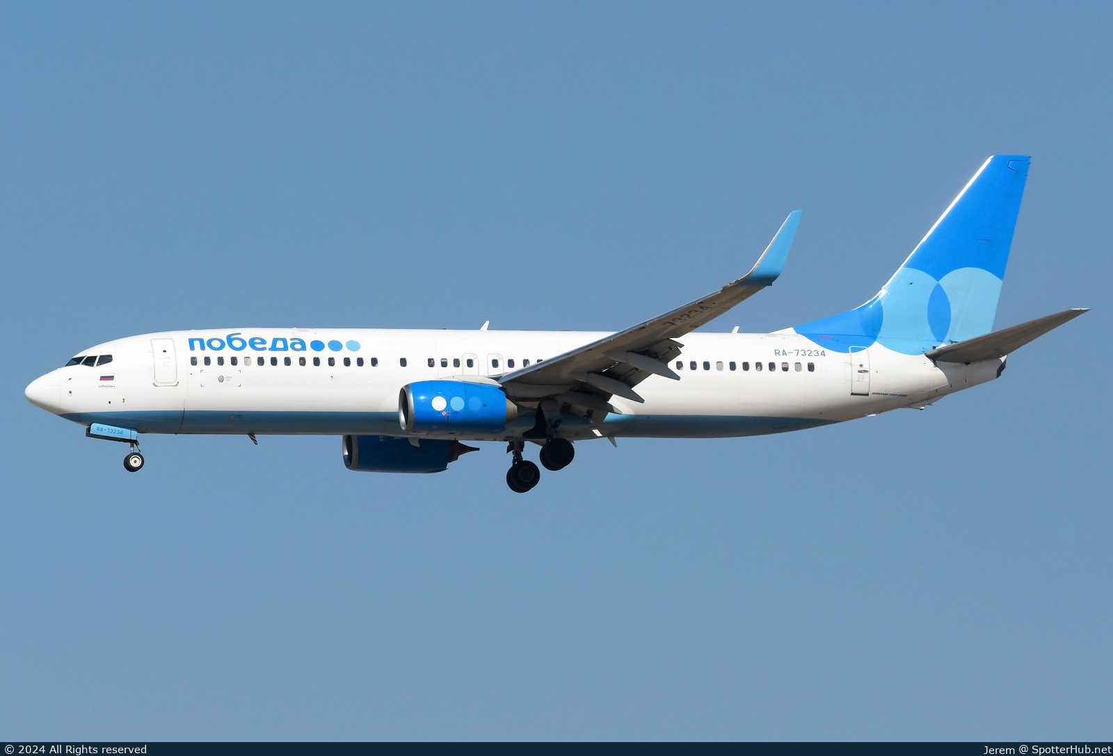 Photo of RA-73234 - Boeing 737-8LJ operated by Pobeda