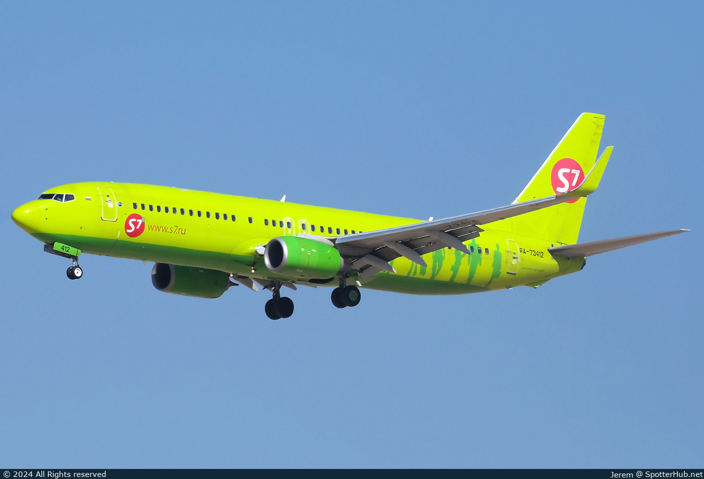 Photo of RA-73412 - Boeing 737-8GJ operated by S7 Airlines