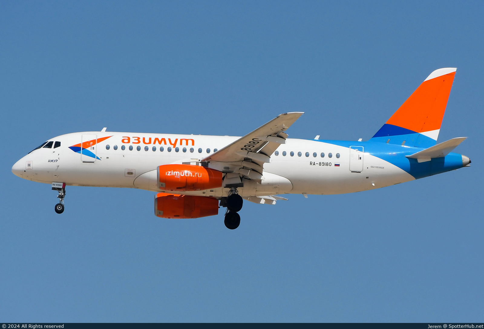 Photo of RA-89180 - Sukhoi Superjet 100-95B operated by azimuth