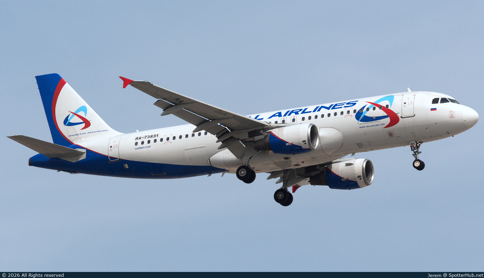 Photo of RA-73831 - Airbus A320-214 operated by Ural Airlines