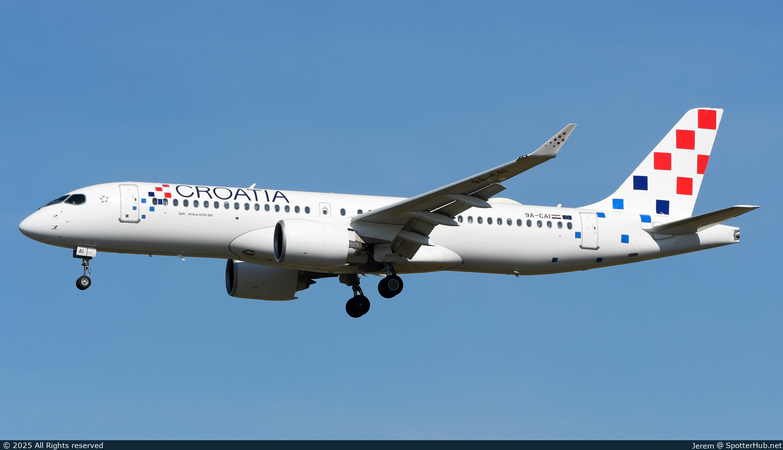 Photo of 9A-CAI - Airbus A220-300 operated by Croatia Airlines