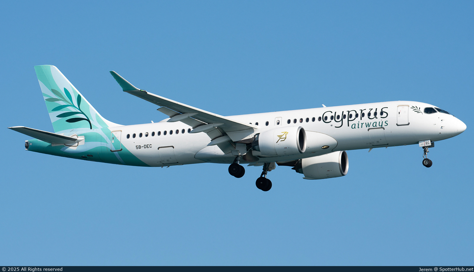 Photo of 5B-DEC - Airbus A220-300 operated by Cyprus Airways [2016]
