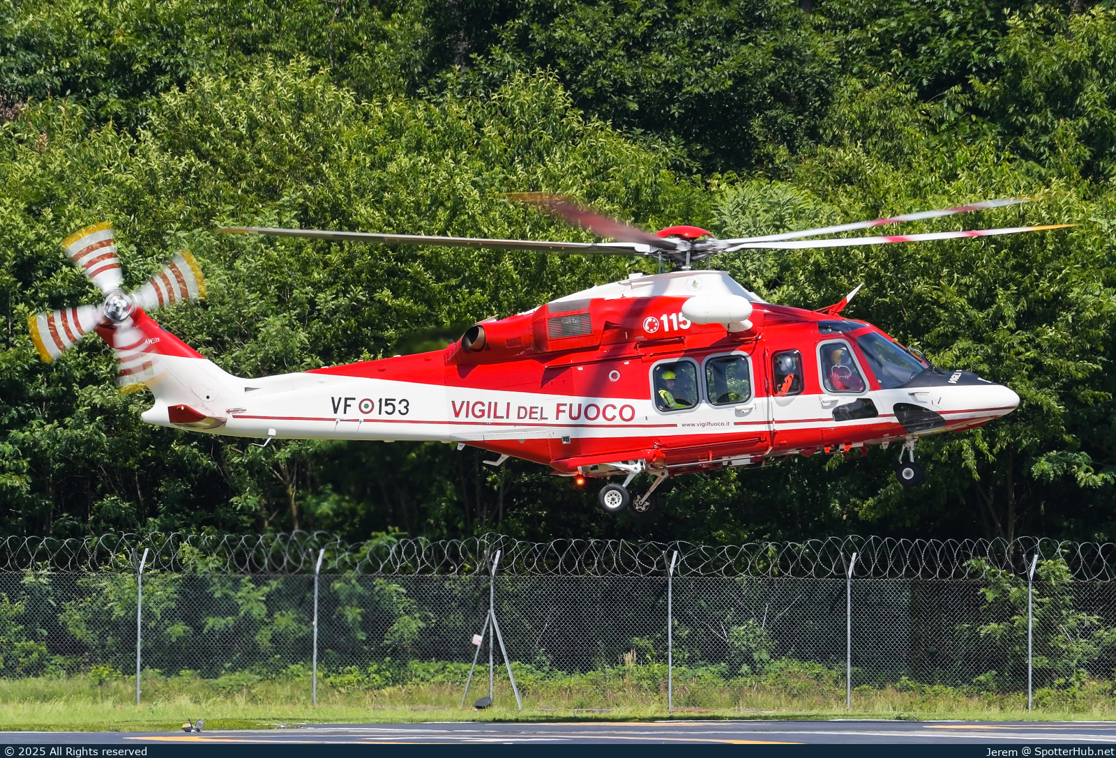 Photo of VF-153 - AgustaWestland AW139 operated by Italian Federal Ministry of the Interior - Vigili del Fuoco