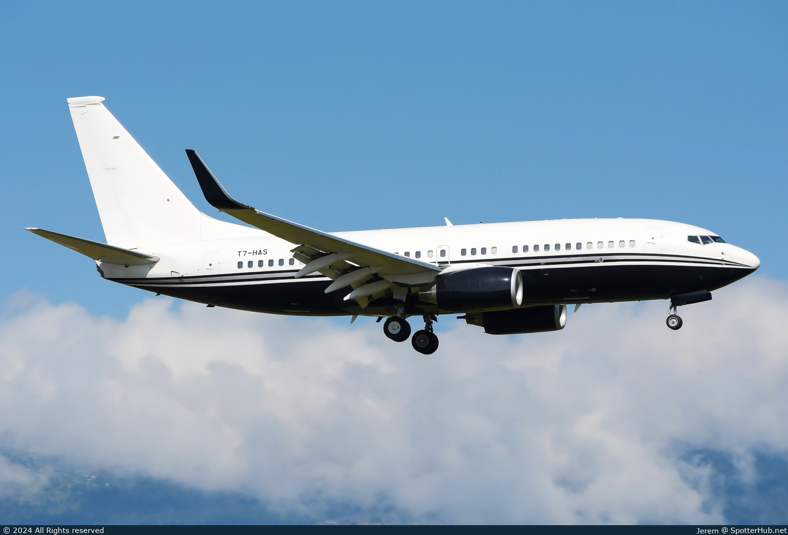 Photo of T7-HAS - Boeing 737-7JR(BBJ) operated by Empire Aviation San Marino