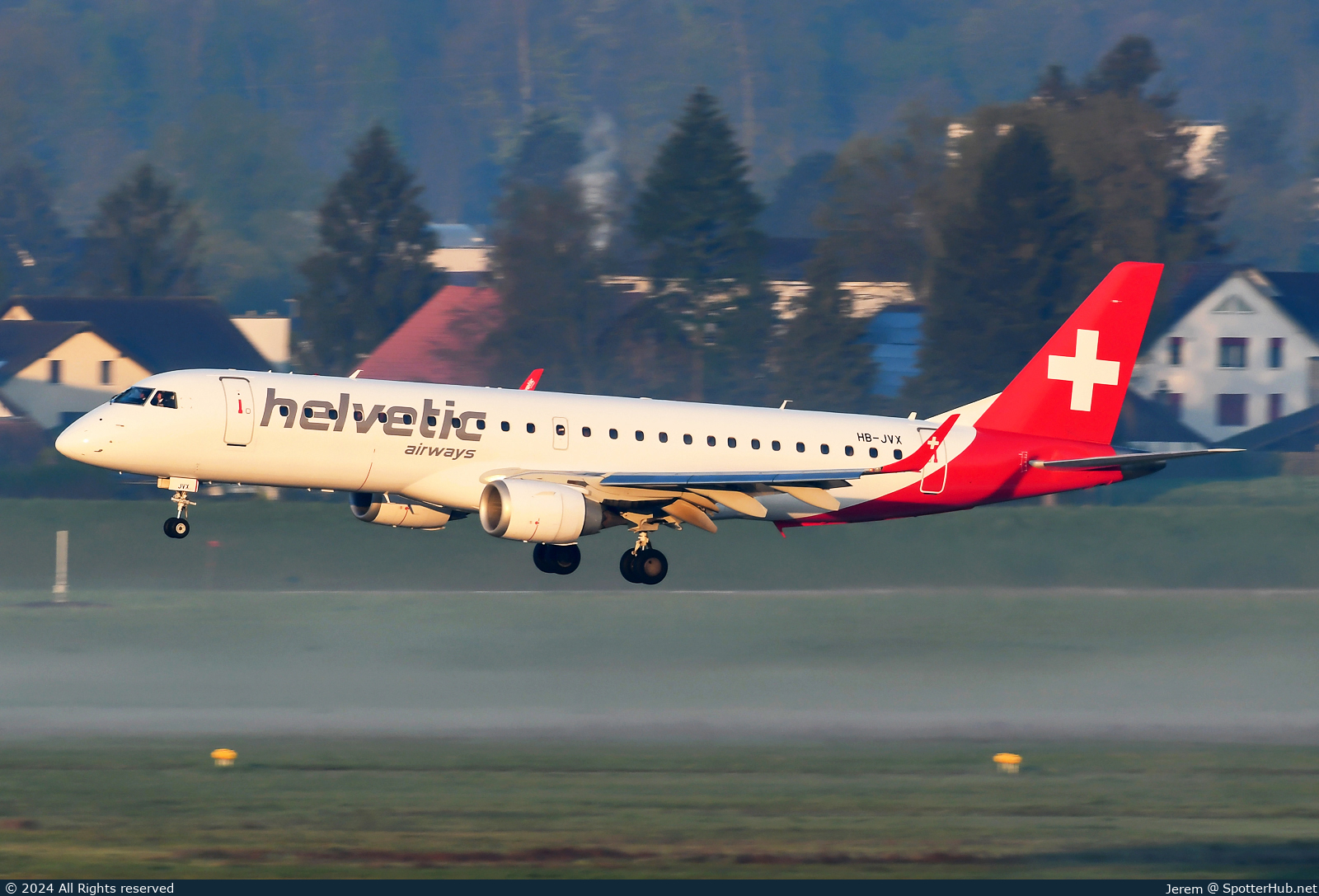 Photo of HB-JVX - Embraer ERJ-190LR operated by Helvetic Airways