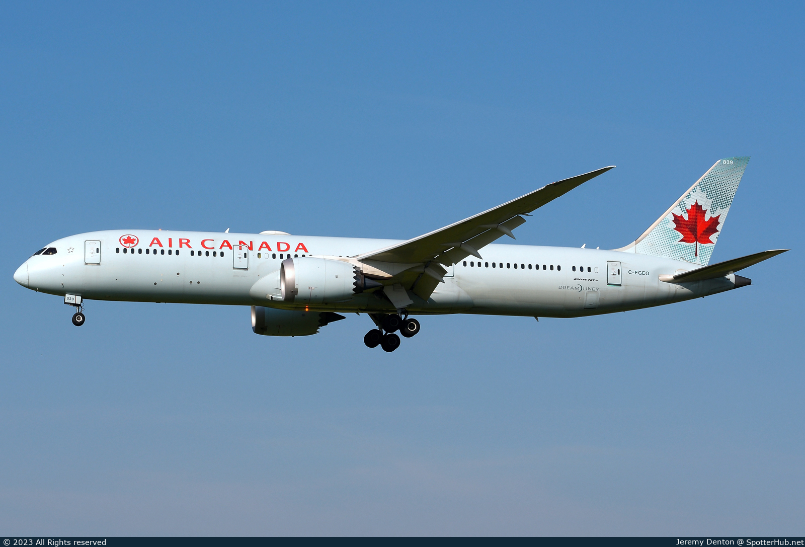Photo of C-FGEO - Boeing 787-9 Dreamliner operated by Air Canada