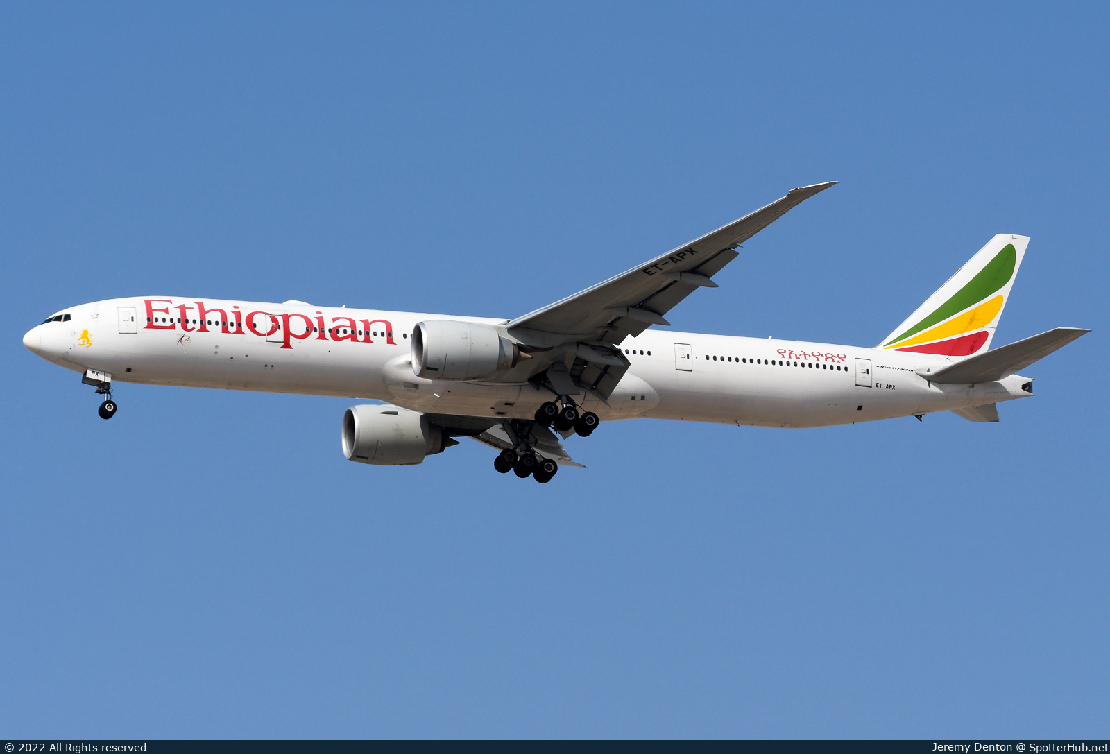 Photo of ET-APX - Boeing 777-36N(ER) operated by Ethiopian Airlines