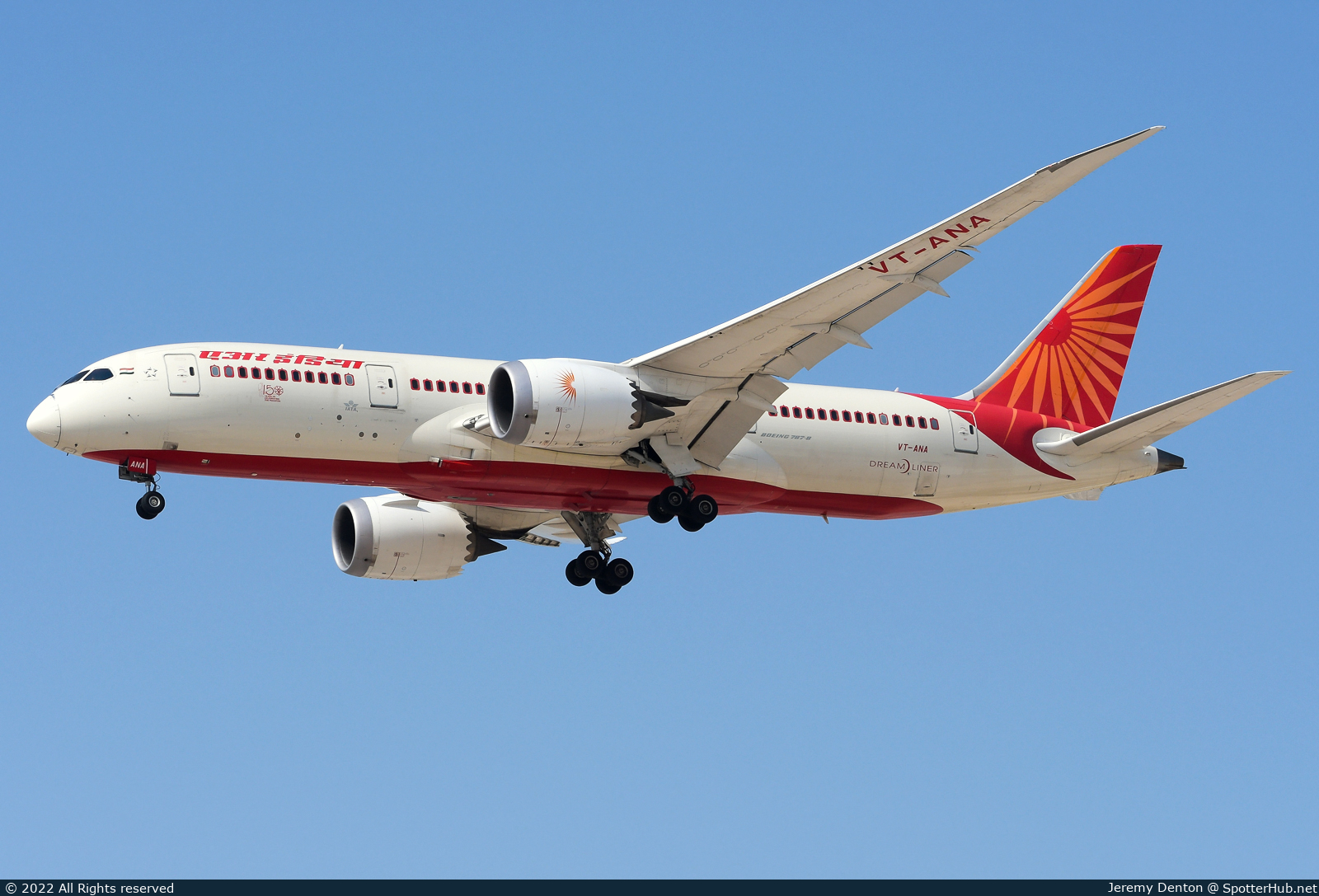 Photo of VT-ANA - Boeing 787-8 Dreamliner operated by Air India