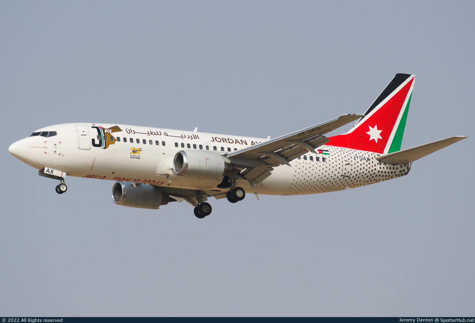Photo of JY-JAX - Boeing 737-322 operated by Jordan Aviation