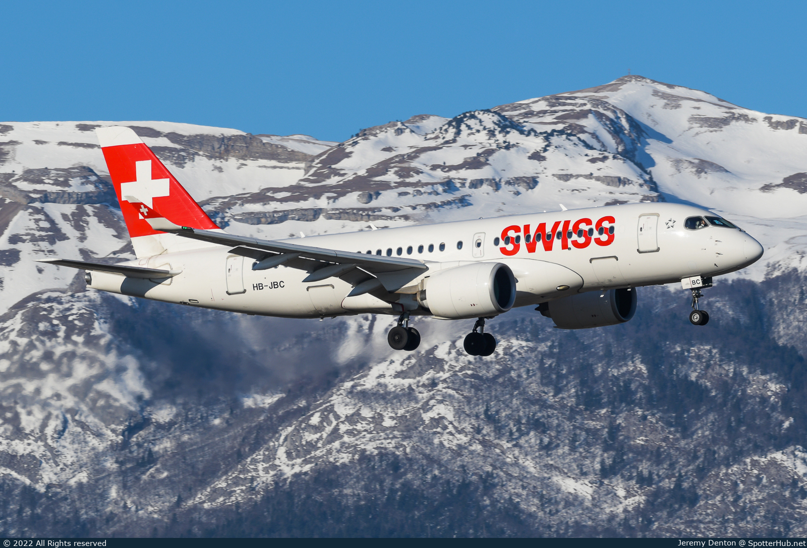 Photo of HB-JBC - Airbus A220-100 operated by Swiss International Air Lines