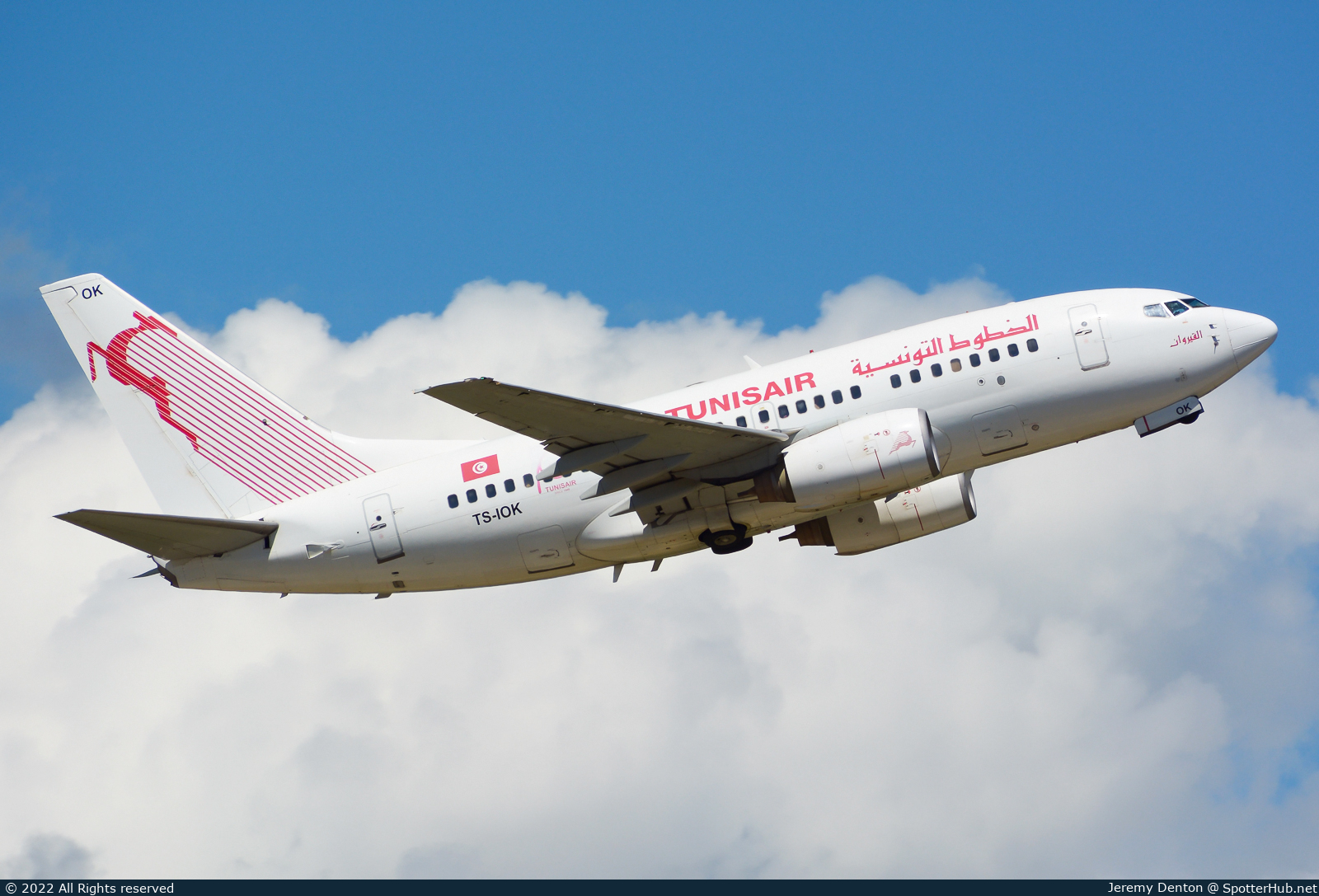 Photo of TS-IOK - Boeing 737-6H3 operated by Tunisair