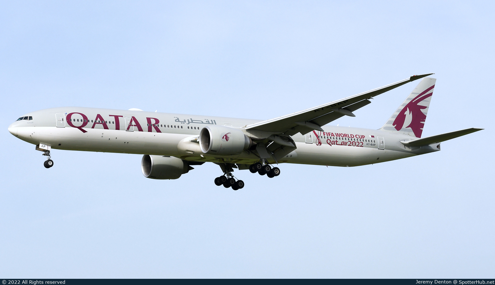 Photo of A7-BAP - Boeing 777-3DZ(ER) operated by Qatar Airways
