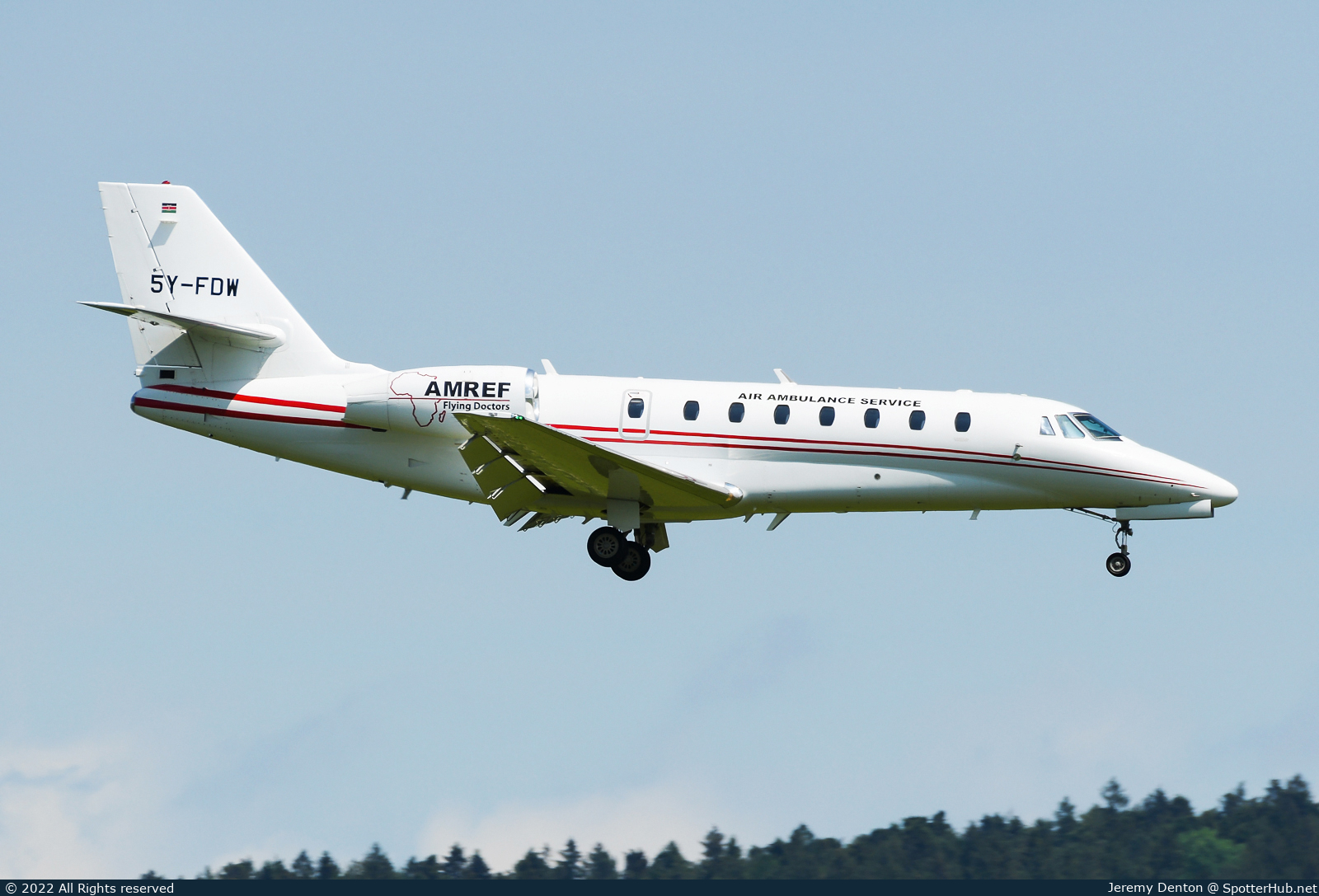 Photo of 5Y-FDW - Cessna 680 Citation Sovereign operated by AMREF Flying Doctor Services