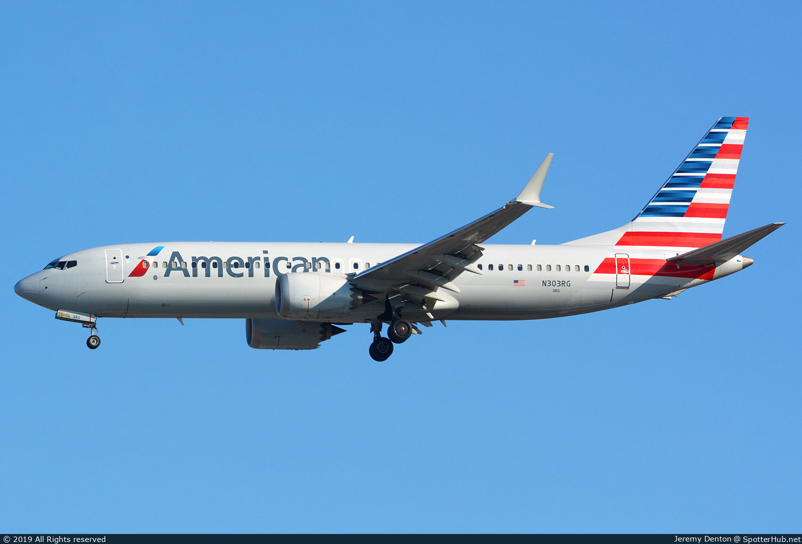 Photo of N303RG - Boeing 737 MAX 8 operated by American Airlines