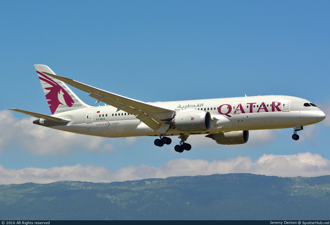 Photo of A7-BCO - Boeing 787-8 Dreamliner operated by Qatar Airways