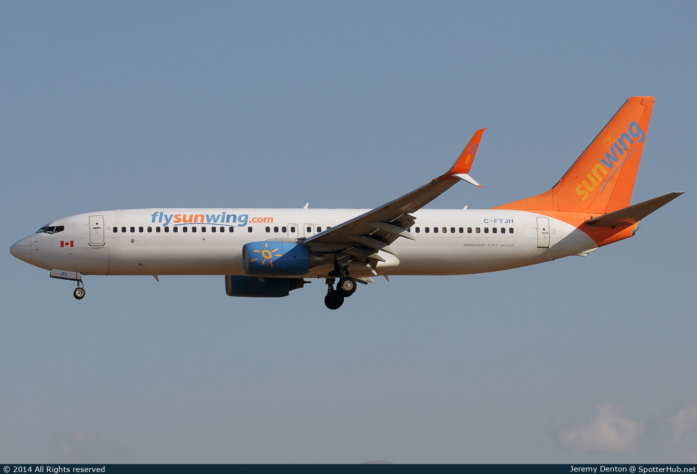 Photo of C-FTJH - Boeing 737-8BK operated by SmartWings (opb Sunwing Airlines)