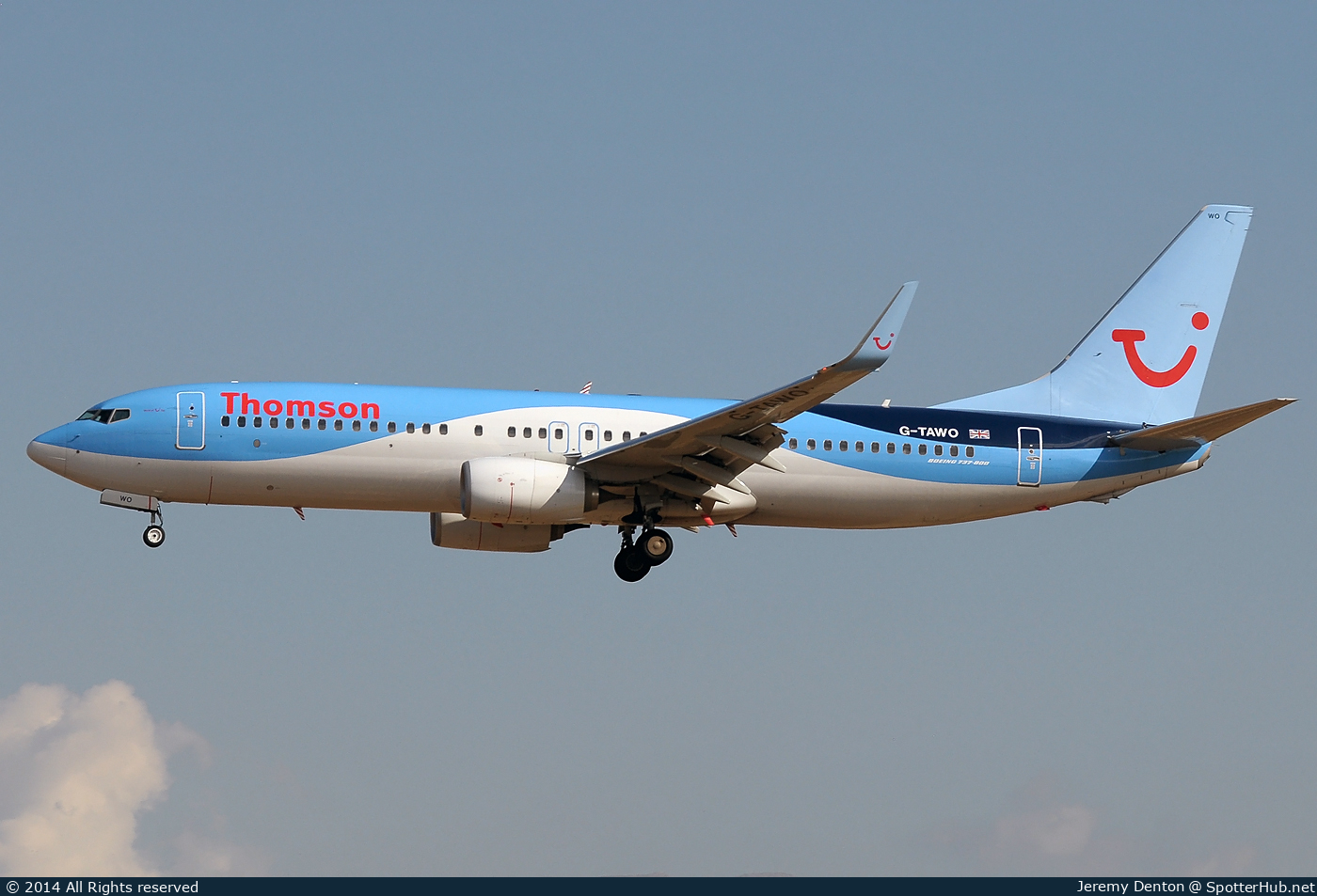 Photo of G-TAWO - Boeing 737-8K5 operated by Thomson Airways
