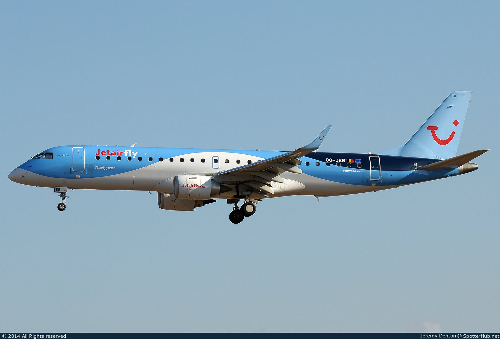 Photo of OO-JEB - Embraer ERJ-190STD operated by Jetairfly