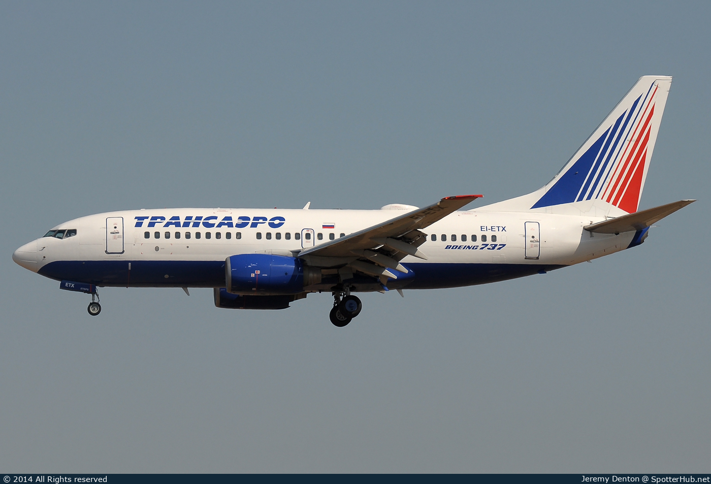 Photo of EI-ETX - Boeing 737-7Q8 operated by Transaero