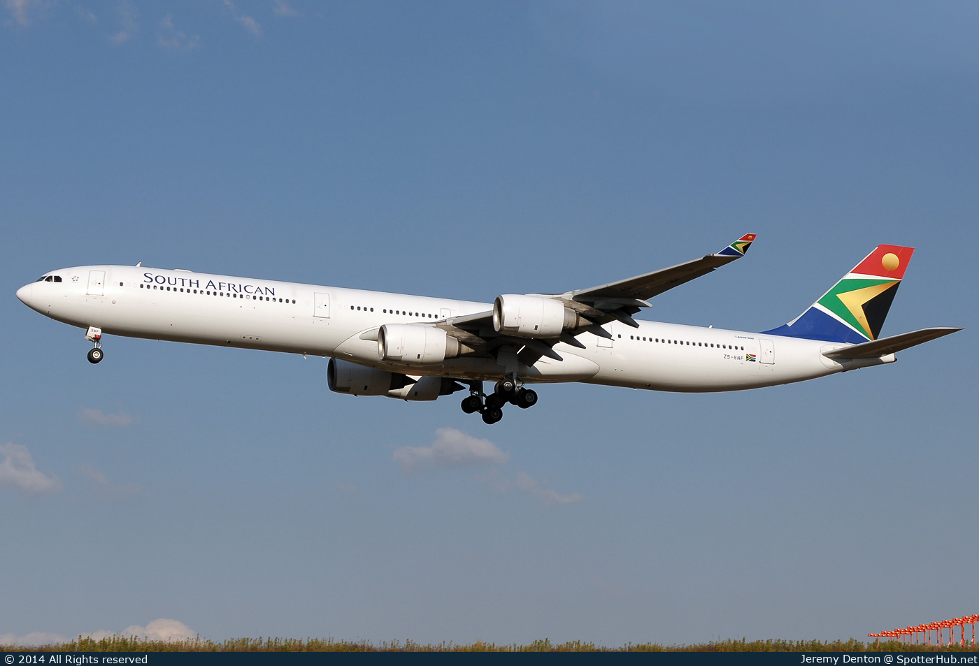 Photo of ZS-SNF - Airbus A340-642 operated by South African Airways