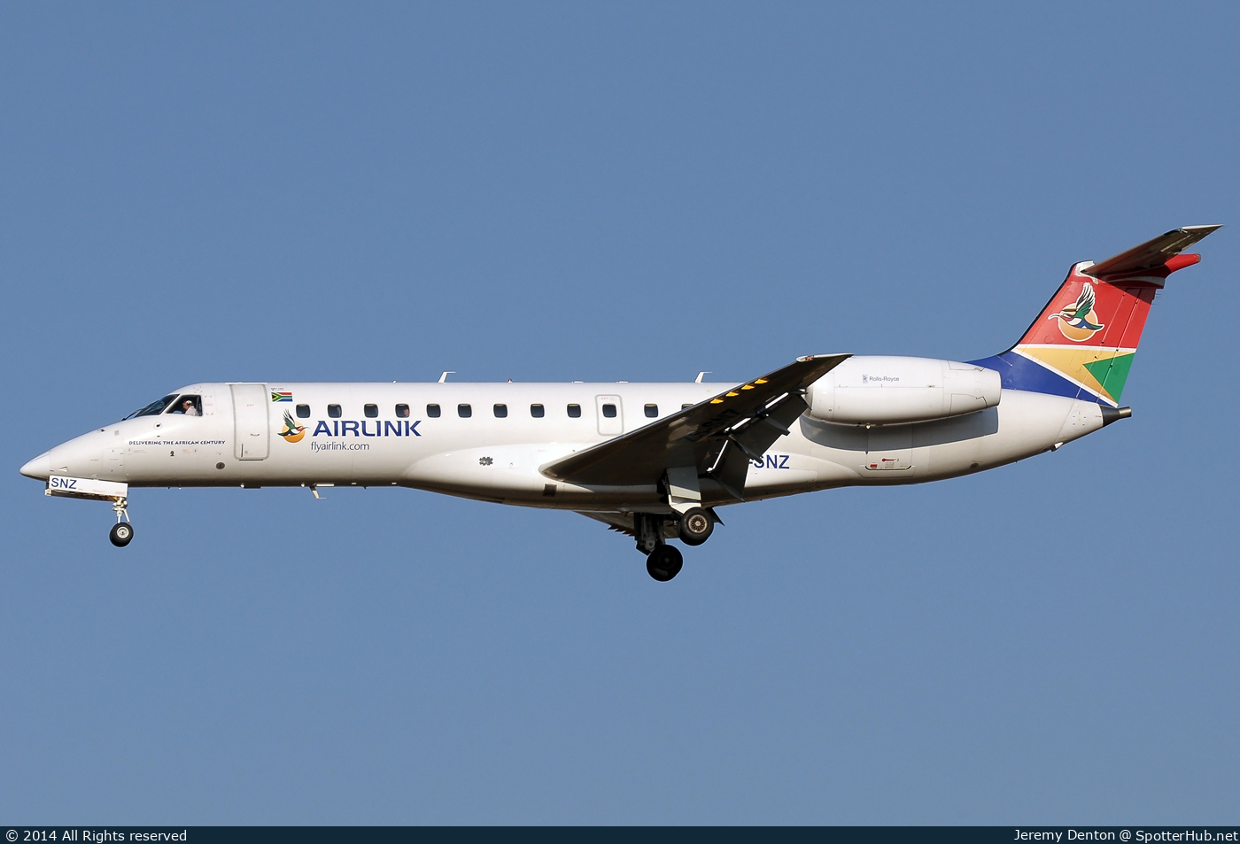 Photo of ZS-SNZ - Embraer ERJ-135LR operated by Airlink Pty