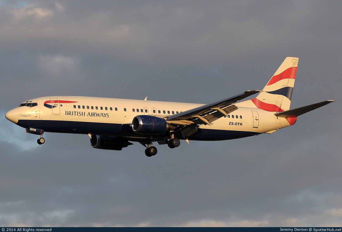 Photo of ZS-OTH - Boeing 737-436 operated by British Airways (opb Comair Limited)