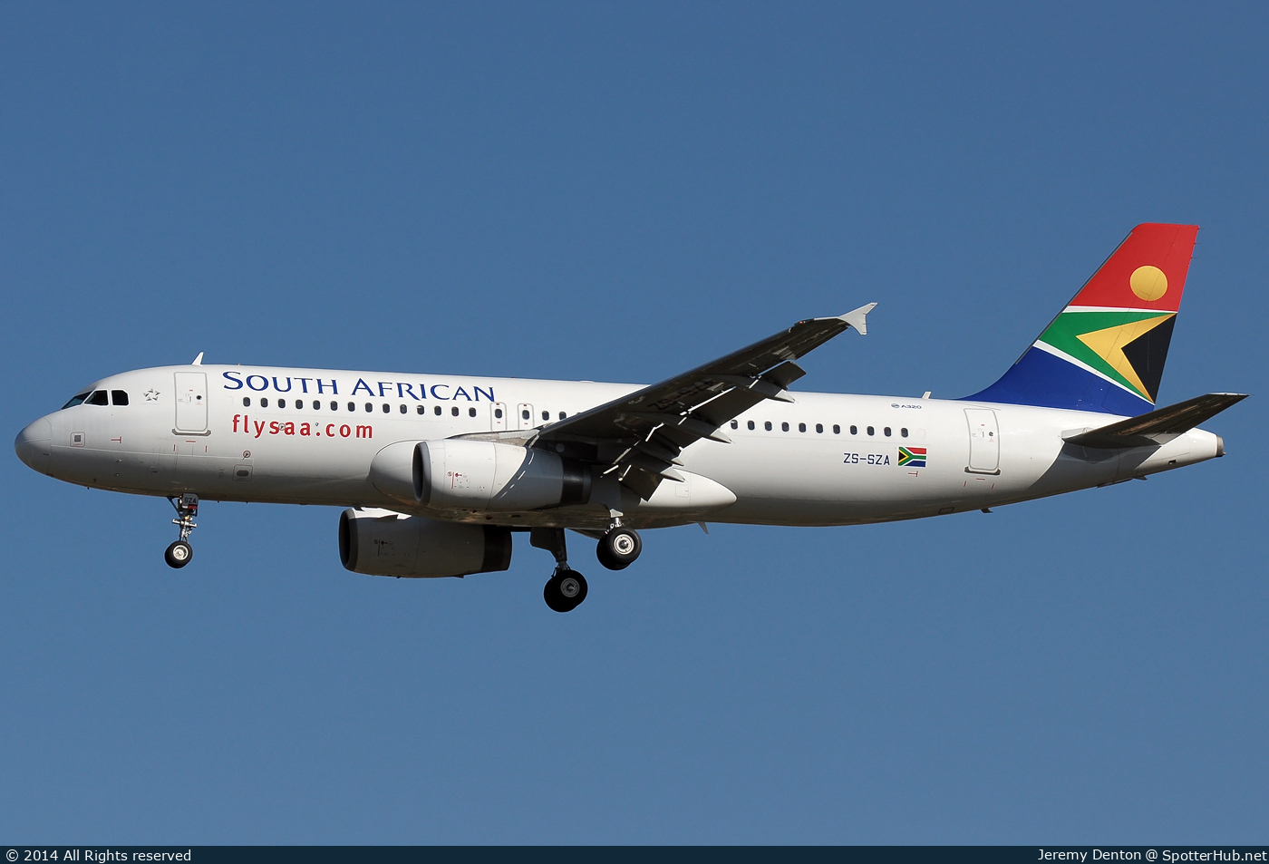 Photo of ZS-SZA - Airbus A320-232 operated by South African Airways