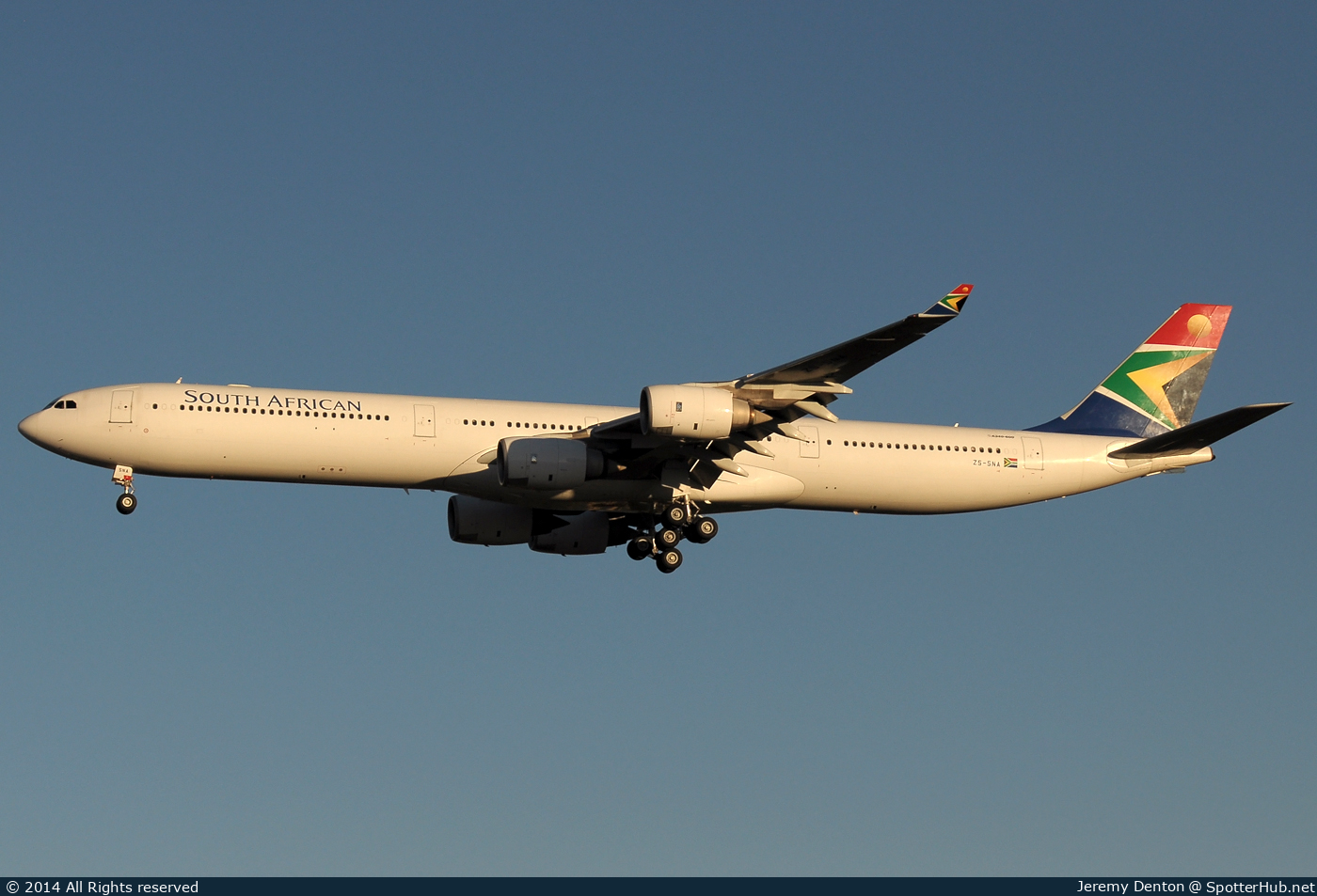 Photo of ZS-SNA - Airbus A340-642 operated by South African Airways