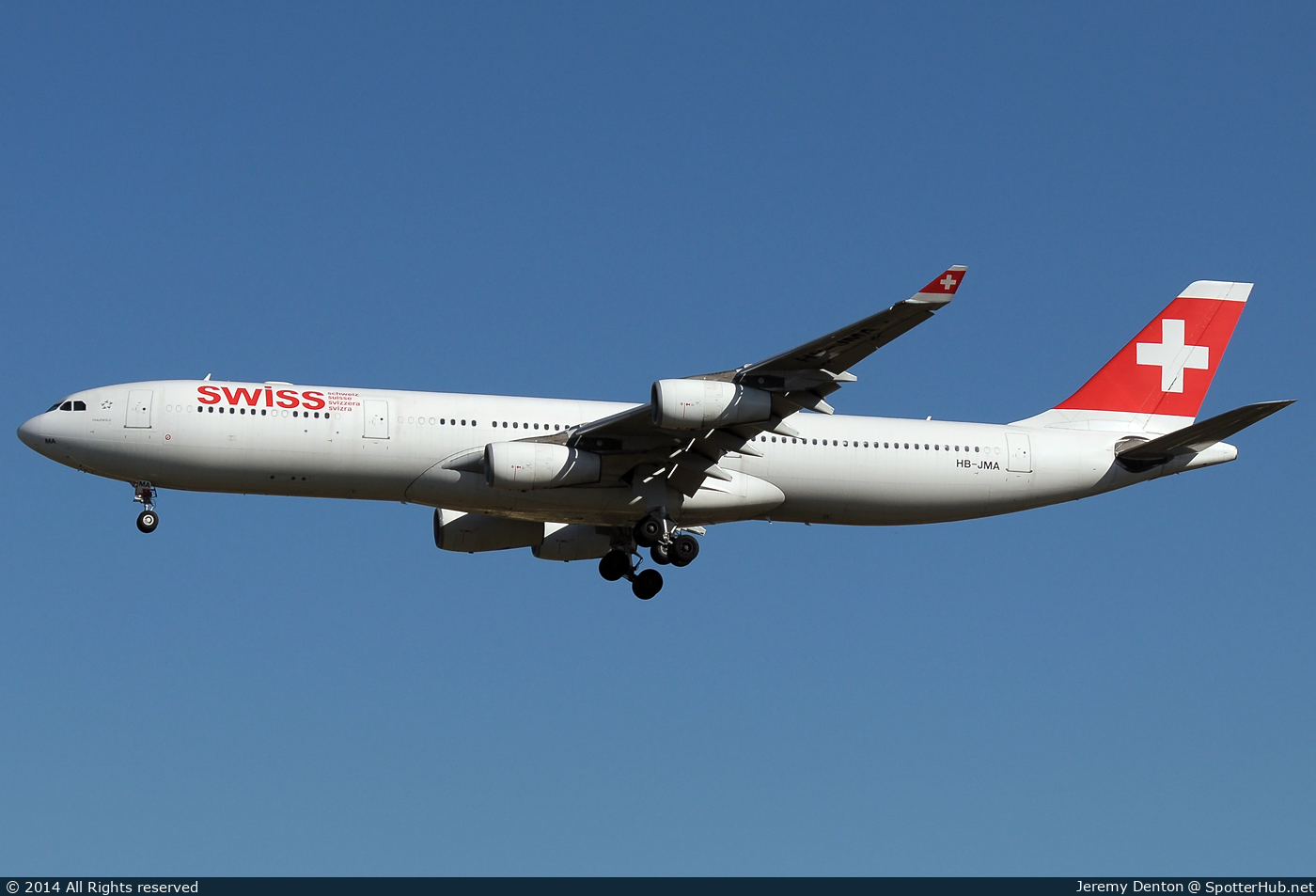 Photo of HB-JMA - Airbus A340-313 operated by Swiss International Air Lines