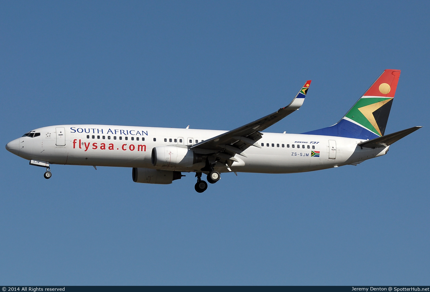 Photo of ZS-SJM - Boeing 737-85F operated by South African Airways