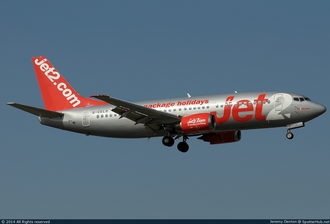 Photo of G-CELD - Boeing 737-33A operated by Jet2