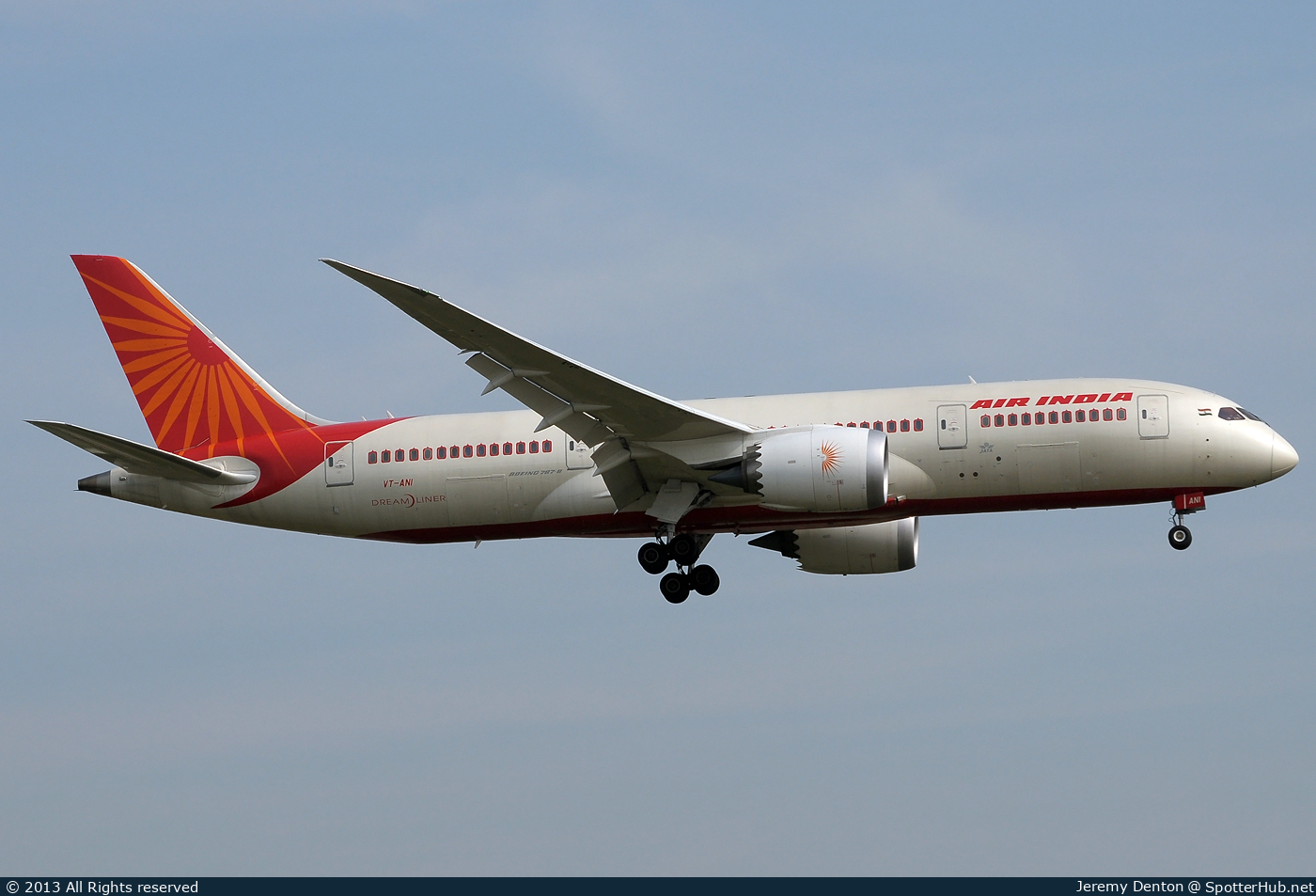 Photo of VT-ANI - Boeing 787-8 Dreamliner operated by Air India