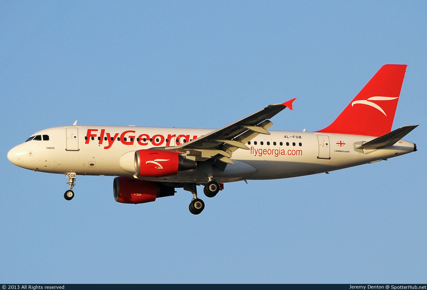 Photo of 4L-FGB - Airbus A319-112 operated by FlyGeorgia