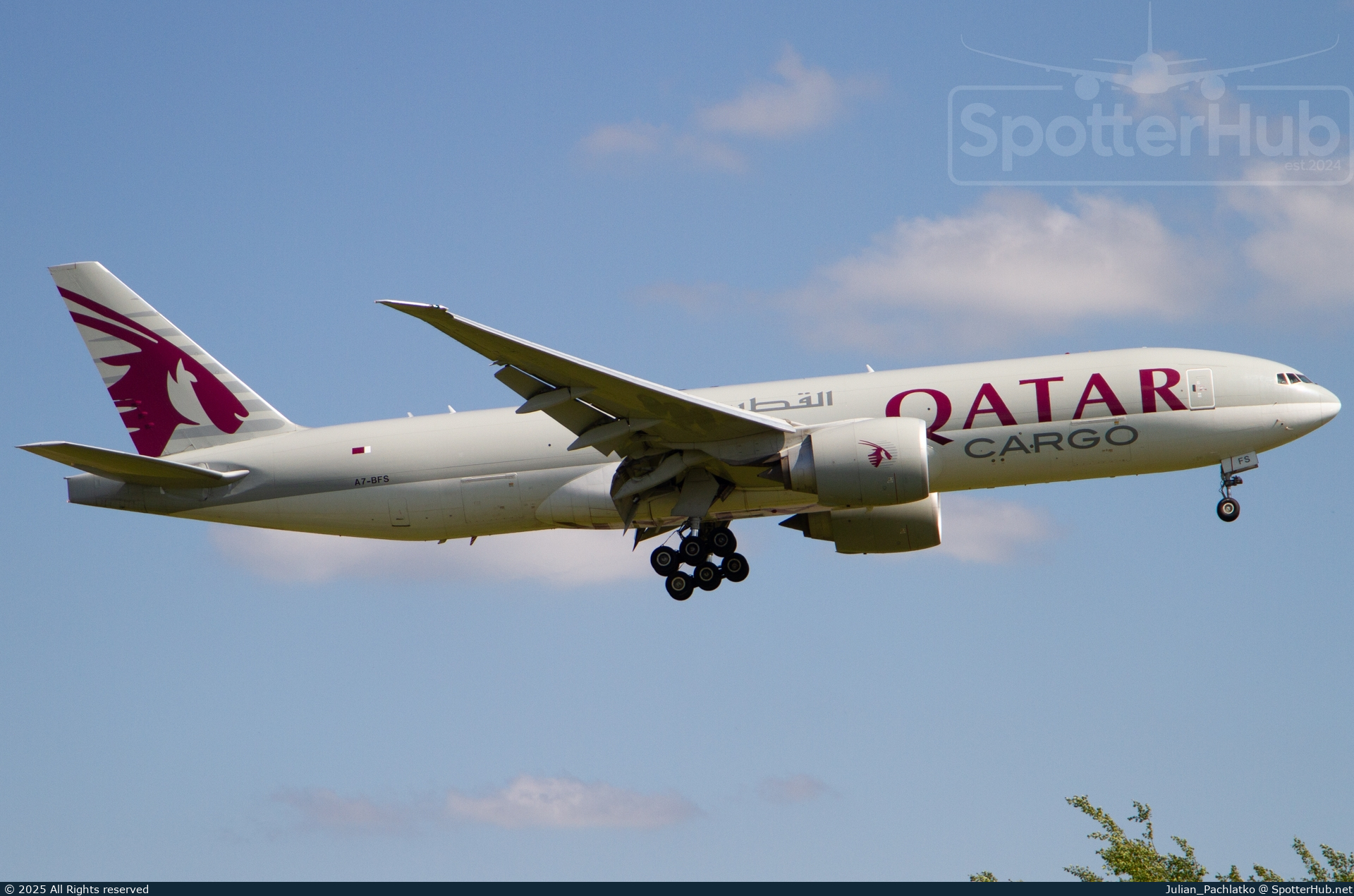 Photo of A7-BFS - Boeing 777-F operated by Qatar Airways Cargo
